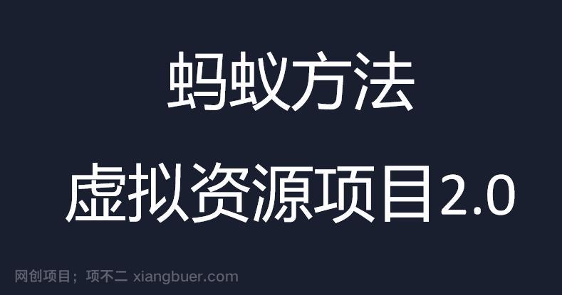 【第2764期】虚拟资源掘金课,虚拟资源的全套玩法 价值1980元