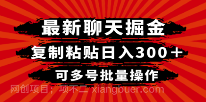 【第8878期】最新聊天掘金，复制粘贴日入300＋，可多号批量操作