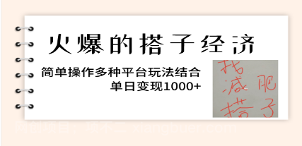 【第8938期】火爆的搭子经济,简单操作多种平台玩法结合,单日变现1000+