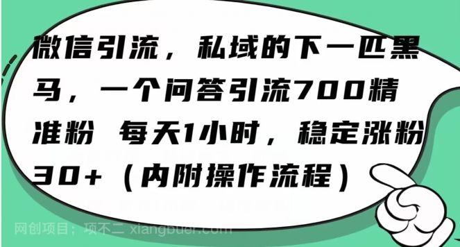 【第9373期】怎么搞精准创业粉微信新赛道，每天一小时，利用Ai一个问答日引100精准粉