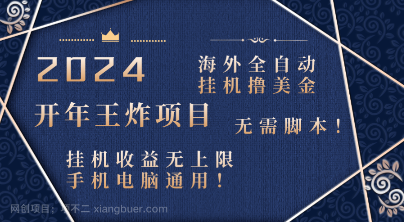 【第9553期】2024海外全自动挂机撸美金项目！手机电脑均可，无需脚本，收益无上限！