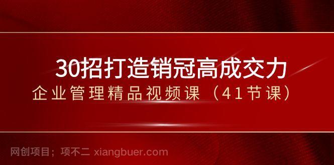 【第9525期】30招打造销冠高成交力-企业管理精品视频课（41节课）