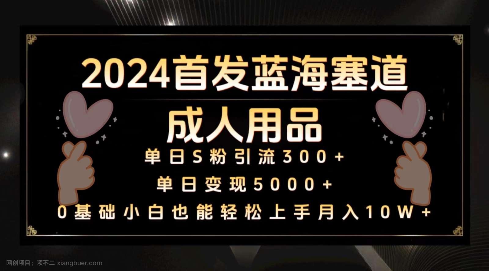 【第10912期】2024首发蓝海塞道成人用品,月入10W+保姆教程