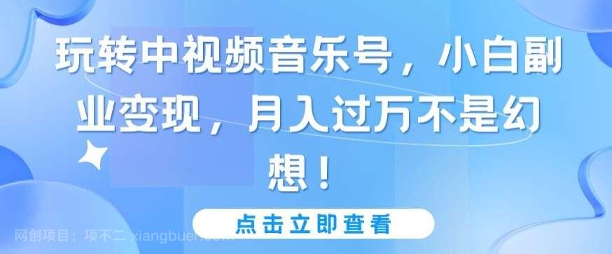 第11676去玩转中视频音乐号,小白副业变现,月入过万不是幻想【揭秘】