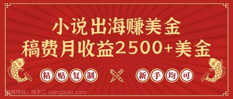【第11778期】小说出海赚美金,稿费月收益2500+美金,仅需chatgpt粘贴复制,新手也能玩转