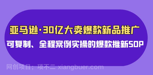 【第11945期】亚马逊30亿·大卖爆款新品推广，可复制、全程案例实操的爆款推新SOP
