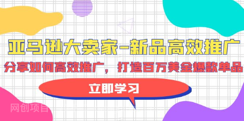 【第11946期】亚马逊 大卖家-新品高效推广，分享如何高效推广，打造百万美金爆款单品