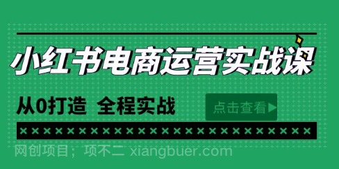 【第11947期】最新小红书·电商运营实战课，从0打造 全程实战（65节视频课）