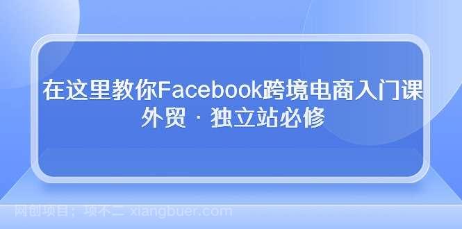 【第11457期】在这里教你Facebook跨境电商入门课，外贸·独立站必修（19节课）