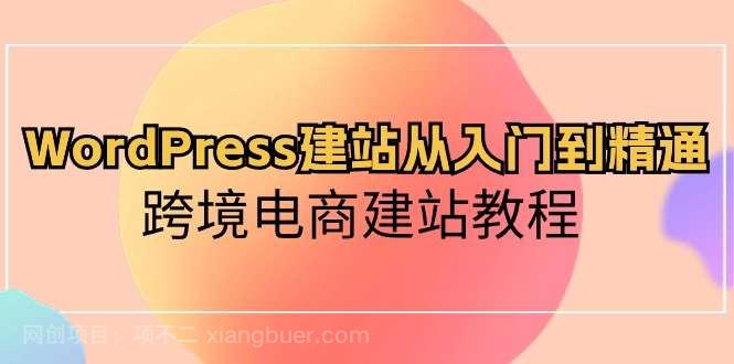 【第11545期】WordPress建站从入门到精通，跨境电商建站教程