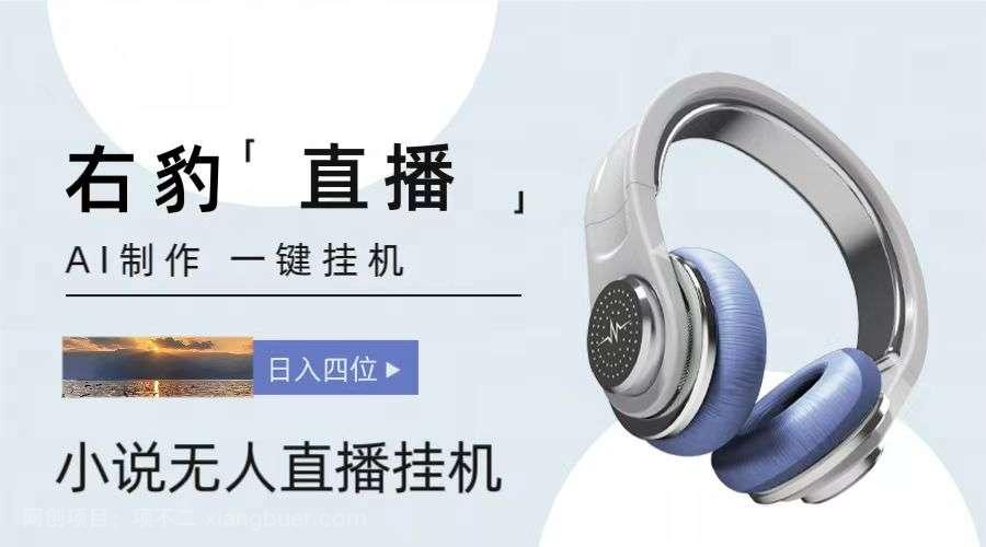 【第11779期】右豹小说无人直播挂机吸金项目，简单易行收益稳定， 月入1000+