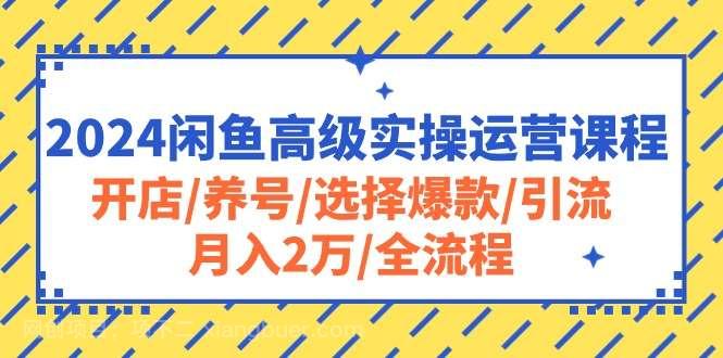 【第11967期】2024闲鱼高级实操运营课程：开店/养号/选择爆款/引流/月入2万/全流程