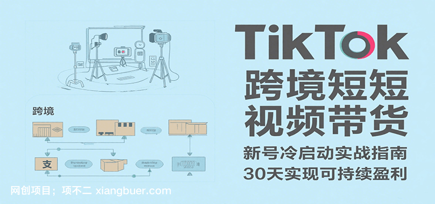 【第15989期】TikTok跨境短视频带货,30天攻克新号冷启动、0-1实现跨境可持续盈利