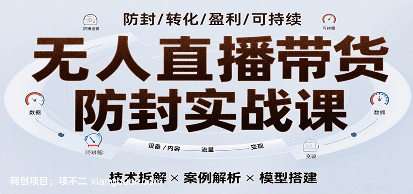 【第16653期】无人直播带货防封实战课，7天掌握高转化直播技术，实现单场GMV破万可持续模型 