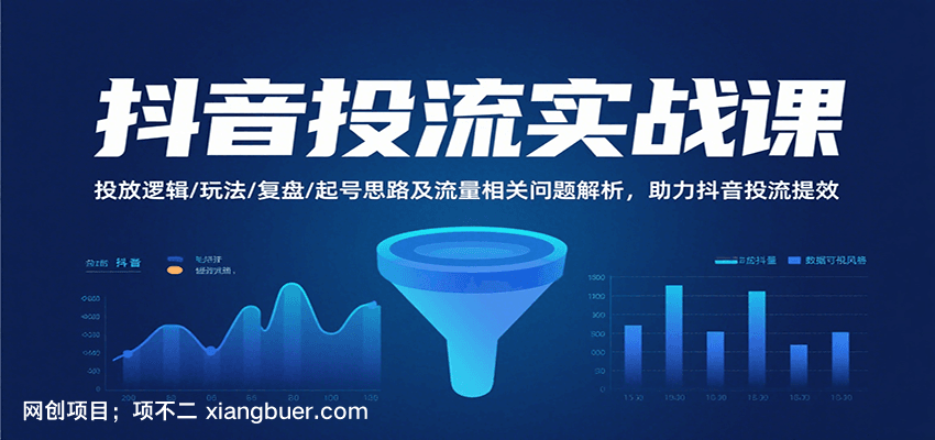 【第16739期】抖音投流实战课,投放逻辑/玩法/复盘/起号思路及流量相关问题解析,助力抖音投流提效