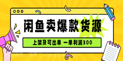 【第17304期】闲鱼卖爆款货源，每天利润1000，上架即出单