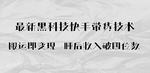 【第17344期】搬运即变现！最新黑科技快手带货Ai搬运技术，睡后收入破四位数