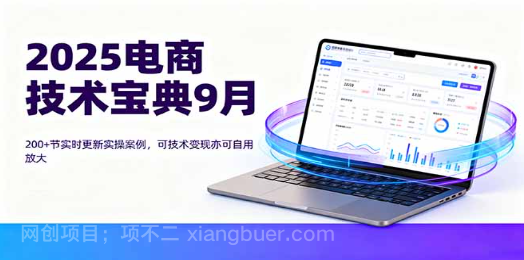 【第17361期】2025电商技术宝典9月：200+节实时更新实操案例，可技术变现亦可自用放大