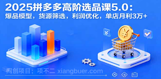 【第17376期】2025拼多多高阶选品课5.0：爆品模型，货源筛选，利润优化，单店月利3万+