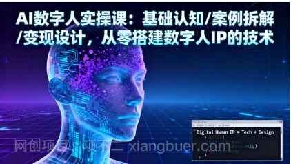 【第18033期】AI数字人实操课：基础认知/案例拆解/变现设计，从零搭建数字人IP的技术