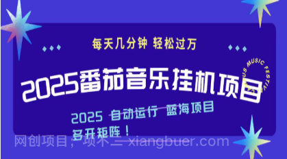 【第19100期】2025最新挂机番茄音乐项目，每天几分钟，日入1000＋