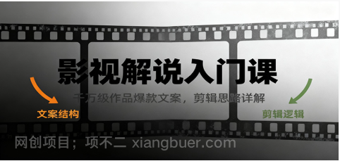 【第19143期】影视解说入门课,千万级作品爆款文案,剪辑思路详解