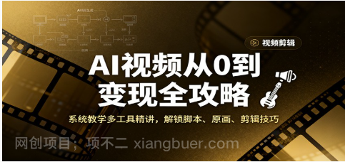 【第16167期】AI视频从0到变现全攻略,系统教学多工具精讲,解锁脚本、原画、剪辑技巧