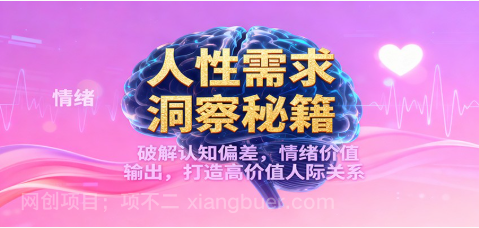 【第19274期】人性需求洞察秘籍，破解认知偏差，情绪价值输出，打造高价值人际关系