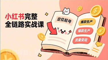 【第19418期】小红书完整全链路实战课,定位起号、爆款生产、流量变现,实现稳定出单,净利润可观