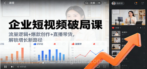 【第19515期】企业短视频破局课：流量逻辑+爆款创作+直播带货，解锁增长新路径