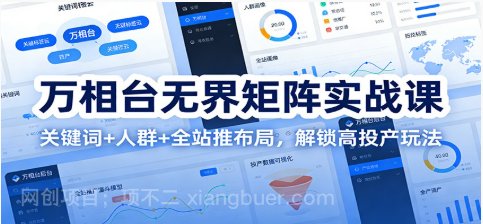 【第19521期】万相台无界矩阵实战课：关键词+人群+全站推布局，解锁高投产玩法