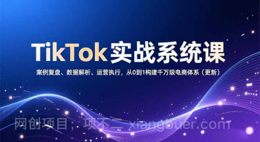【第19545期】TikTok实战系统课，案例复盘、数据解析、运营执行，从0到1构建千万级电商体系（更新）