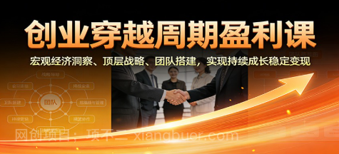 【第19600期】创业穿越周期盈利课:宏观经济洞察、顶层战略、团队搭建,实现持续成长稳定变现