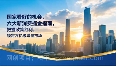 【第19641期】某付费文章：国家看好的机会，六大新消费掘金指南，把握政策红利，锁定万亿级增量市场