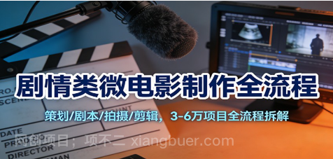 【第19752期】剧情类微电影制作全流程：策划/剧本/拍摄/剪辑，3-6万项目全流程拆解