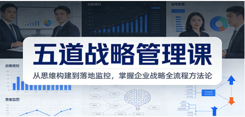 【第19770期】五道战略管理课:从思维构建到落地监控,掌握企业战略全流程方法论