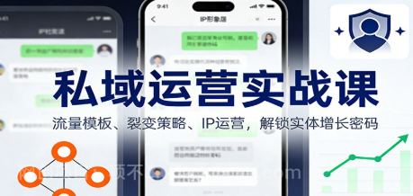 【第19795期】私域运营实战课：流量模板、裂变策略、 IP运营，解锁实体增长密码