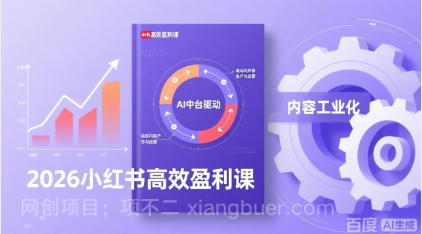 【第19985期】2026小红书高效盈利课，流量双引擎+内容工业化+AI中台驱动，构建可复制的千万级营收模型
