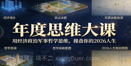 【第20003期】年度思维大课，用经济政治军事哲学思维，操盘你的2026人生