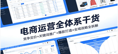 【第20025期】电商运营全体系干货,竞争定价+关键词推广+爆款打造+全域战略全拆解