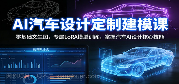 【第20160期】AI汽车设计定制建模课:零基础文生图,专属LoRA模型训练,掌握汽车AI设计核心技能