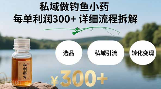 【第20154期】私域做钓鱼小药 每单利润300+ 详细流程拆解