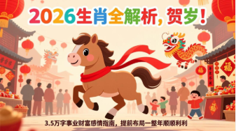 【第20169期】付费文章:贺岁!2026生肖全解析,3.5万字事业财富感情指南,提前布局一整年顺顺利利