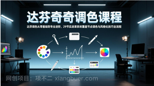 【第20230期】达芬奇调色从零基础到专业进阶,29节实战课系统覆盖节点调色与风格化技巧全流程