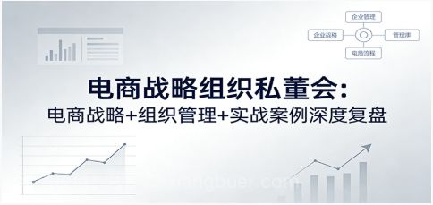 【第20281期】电商战略组织私董会:电商战略+组织管理+实战案例深度复盘