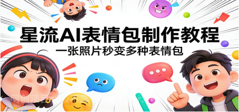 【第20295期】星流AI表情包制作教程：一张照片秒变多种表情包