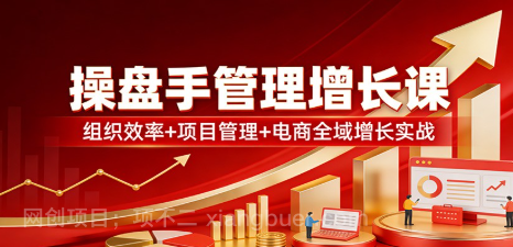 【第20244期】操盘手管理增长课：组织效率+项目管理+电商全域增长实战
