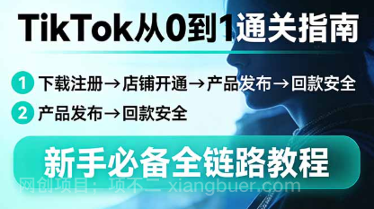 【第20311期】TikTok从0到1通关指南：下载注册→店铺开通→产品发布→回款安全，新手必备全链路教程