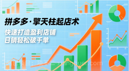 【第20335期】拼多多·擎天柱起店术3.0(更新)，爆流布局、利润起飞、不断流，快速打造盈利店铺，日销破千单