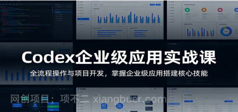 【第20426期】Codex企业级应用实战课：全流程操作与项目开发，掌握企业级应用搭建核心技能